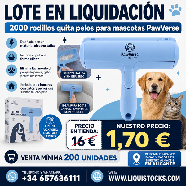 Rodillos PawVerse para recoger pelo de mascotas al por mayor