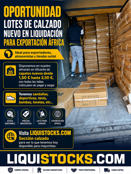 Calzature nuove per magazzini, outlet ed esportazione